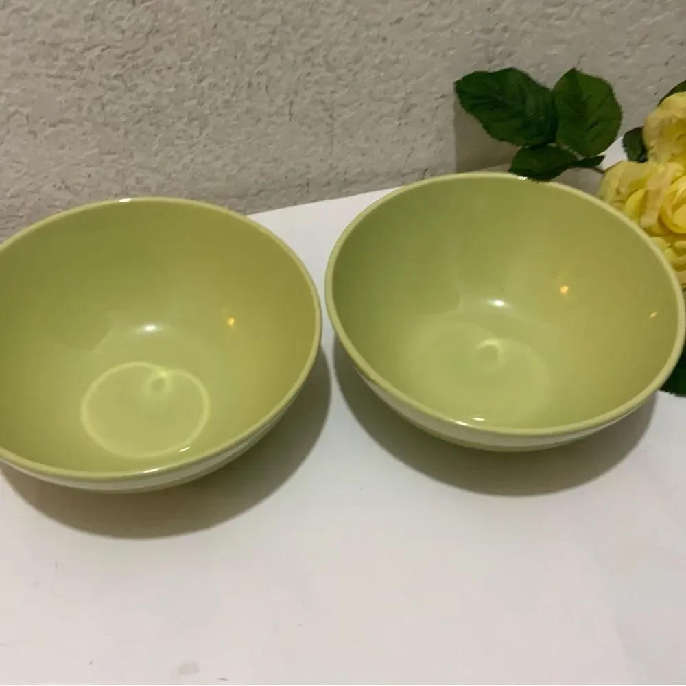 2 IKEA Sweden Glossy Lime Green Soup Salad Bowl 6.5” B6